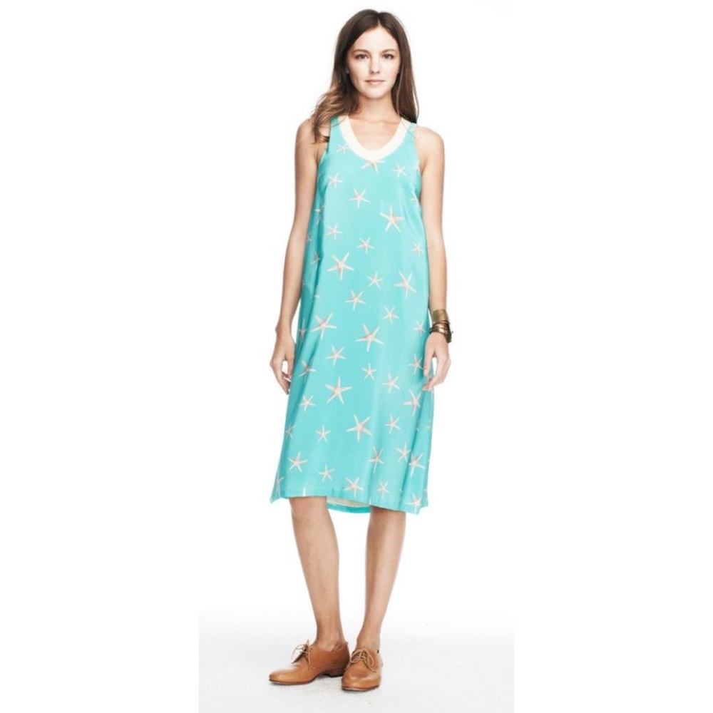 NWT Lauren Moffatt Starfish Turquoise Dress